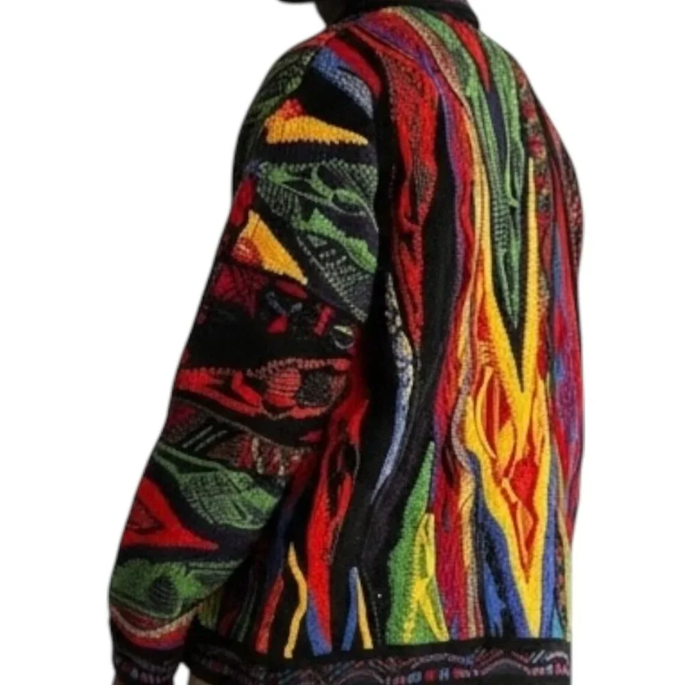 COOGI Australia Rare Vintage Hip-Hop Biggie Smalls 3D Knit Multicolor Sweater - Picture 4 of 17